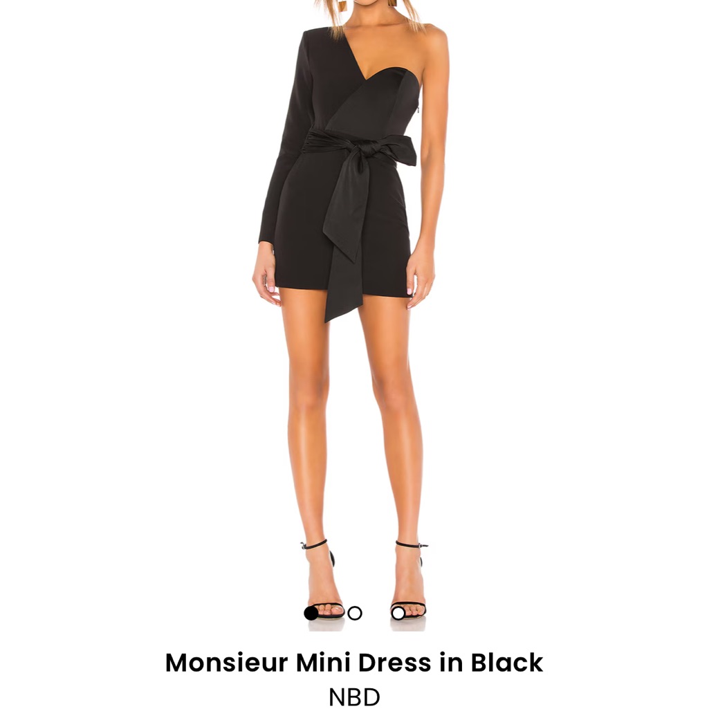 Nbd Black One-Shoulder Mini Dress